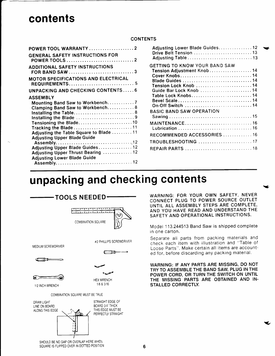 Craftsman 113.244513 User Manual | Page 6 / 20