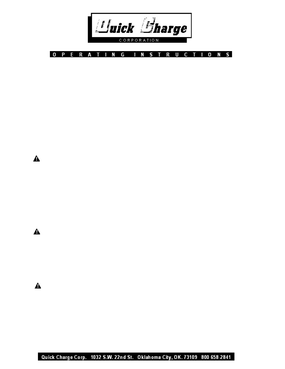 Quick Charge QPA12-127V/15A User Manual | 4 pages