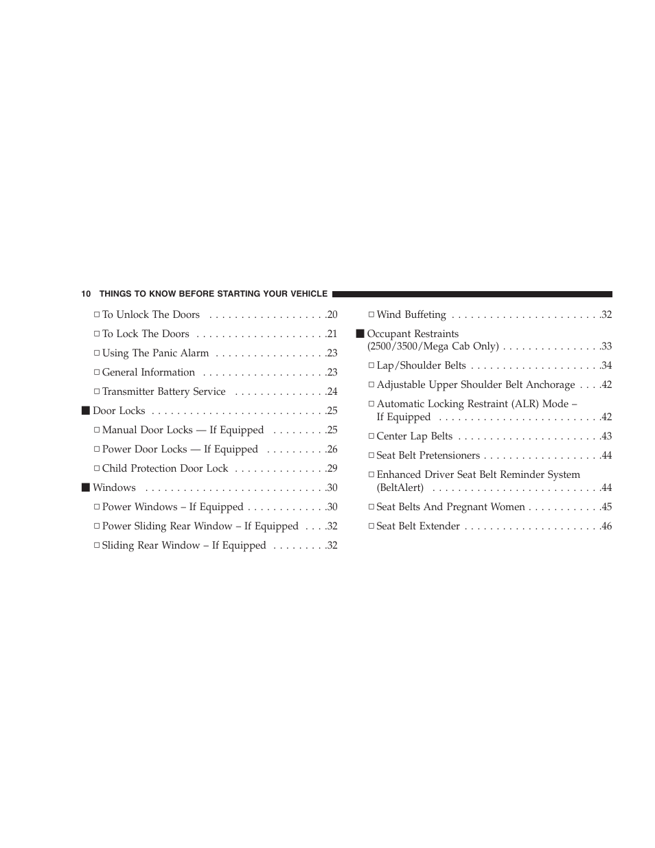 Ram Trucks 2007 3500 (Diesel) User Manual | Page 10 / 552