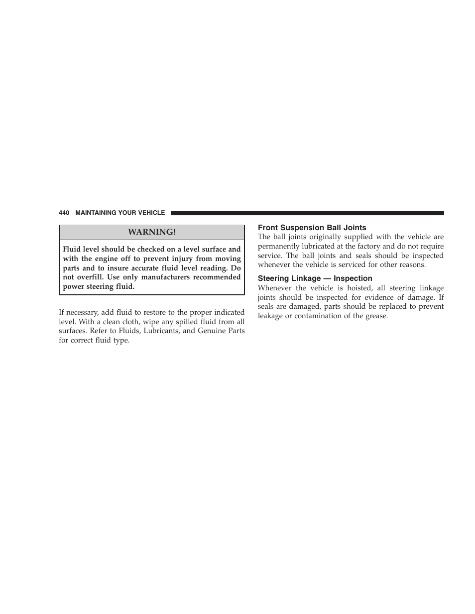 Front suspension ball joints, Steering linkage — inspection | Ram Trucks 2007 3500 (Diesel) User Manual | Page 440 / 552