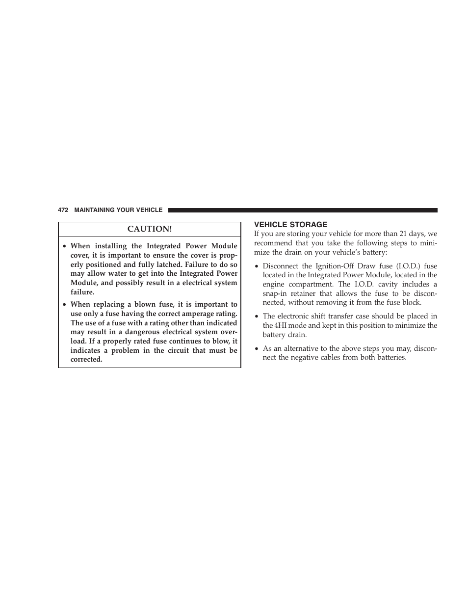 Vehicle storage | Ram Trucks 2007 3500 (Diesel) User Manual | Page 472 / 552