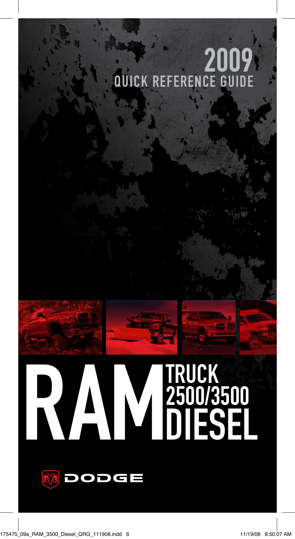 Ram Trucks 2009 Diesel - Quick Reference Guide User Manual | 12 pages