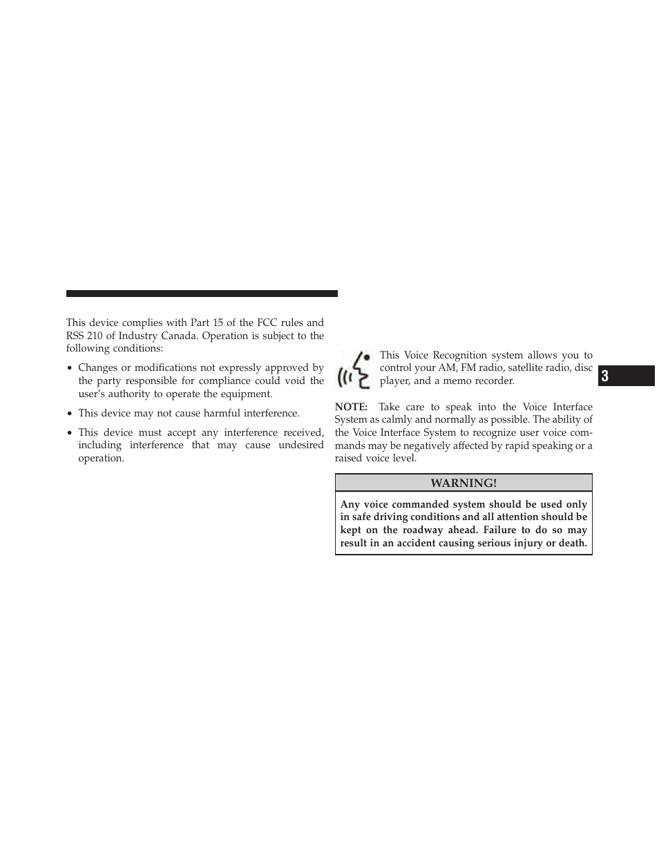 General information, Voice recognition (vr) system - if equipped, Voice recognition (vr) system operation | Ram Trucks 2009 1500 - Owner Manual User Manual | Page 129 / 543