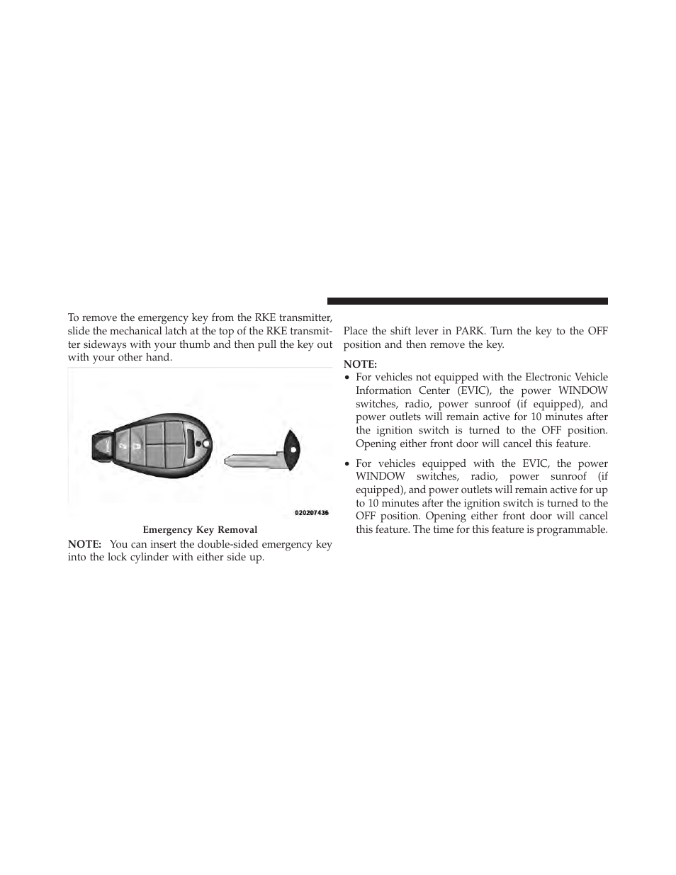 Ignition key removal | Ram Trucks 2009 1500 - Owner Manual User Manual | Page 16 / 543