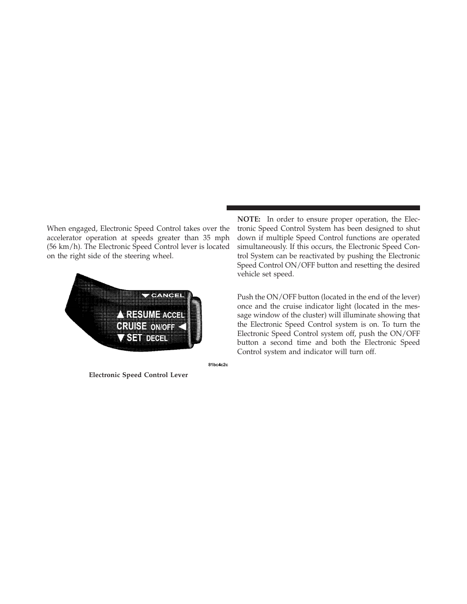 Electronic speed control - if equipped, To activate | Ram Trucks 2009 1500 - Owner Manual User Manual | Page 162 / 543