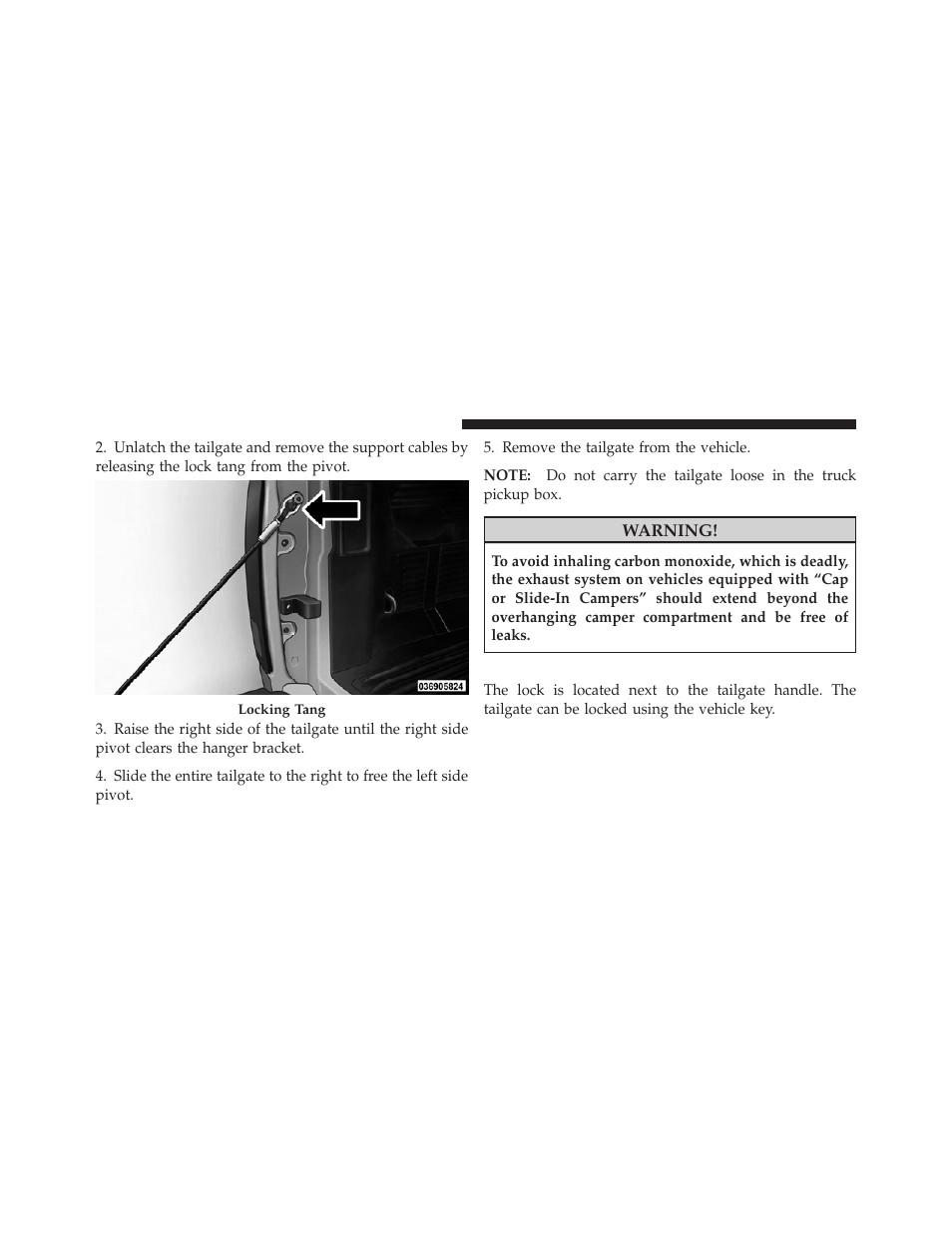 Locking tailgate - if equipped | Ram Trucks 2009 1500 - Owner Manual User Manual | Page 220 / 543