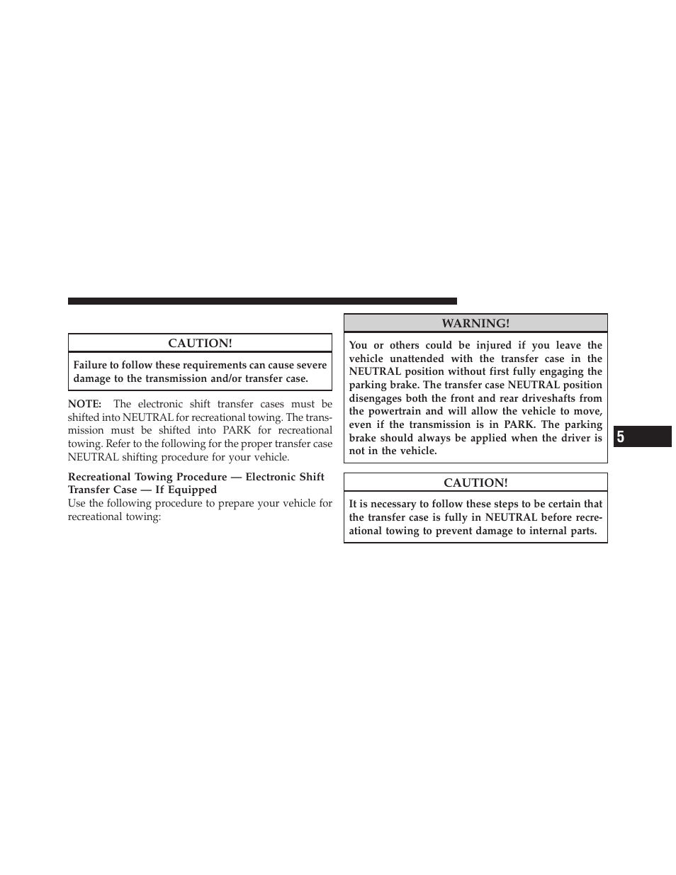 Recreational towing - four-wheel drive models, Recreational towing – four-wheel drive, Models | Ram Trucks 2009 1500 - Owner Manual User Manual | Page 415 / 543