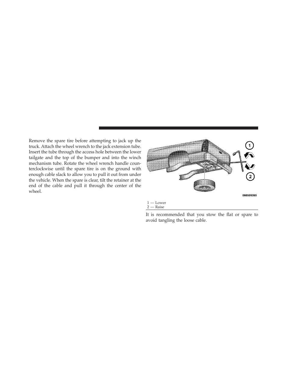 Removing the spare tire | Ram Trucks 2009 1500 - Owner Manual User Manual | Page 428 / 543