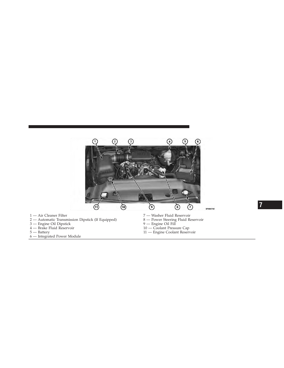 Engine compartment- 3.7l, Engine compartment— 3.7l | Ram Trucks 2009 1500 - Owner Manual User Manual | Page 443 / 543