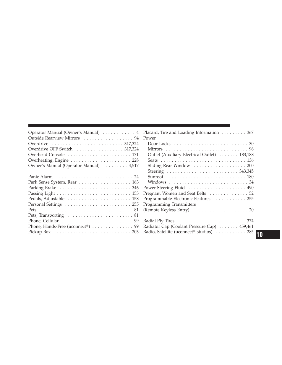 Ram Trucks 2009 1500 - Owner Manual User Manual | Page 535 / 543