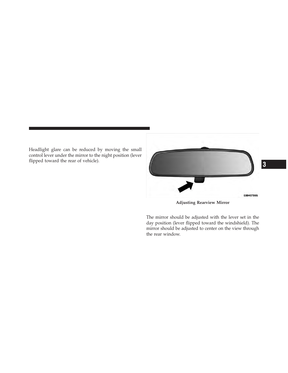 Mirrors, Inside day/night mirror | Ram Trucks 2009 1500 - Owner Manual User Manual | Page 95 / 543