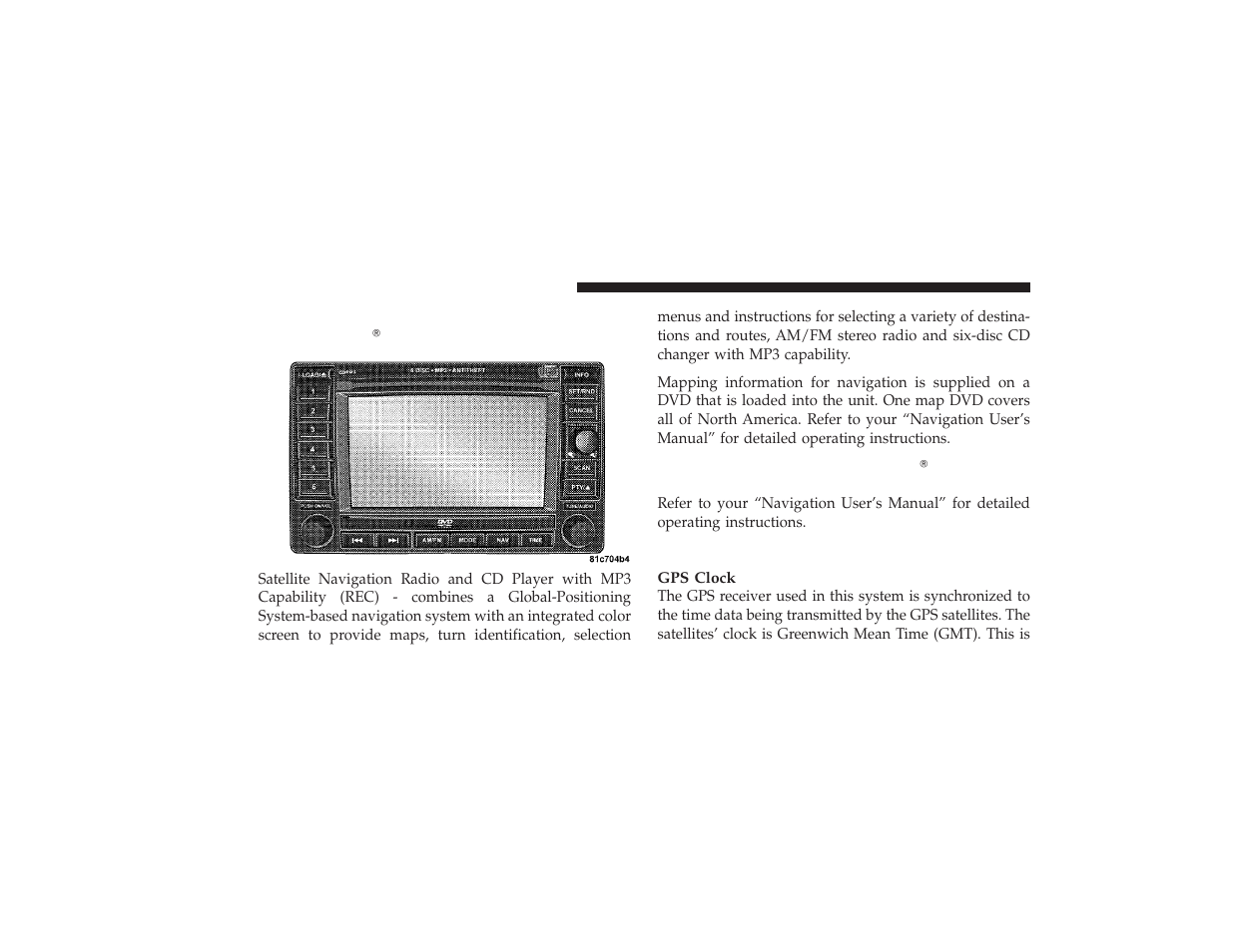 Rec setting the clock, Sales code rec — am/fm/cd (6–disc), Radio with uconnect | Gps (navigation), Operating instructions — uconnect௡ studios, Satellite radio) — if equipped | Ram Trucks 2009 3500 - Owner Manual User Manual | Page 226 / 532