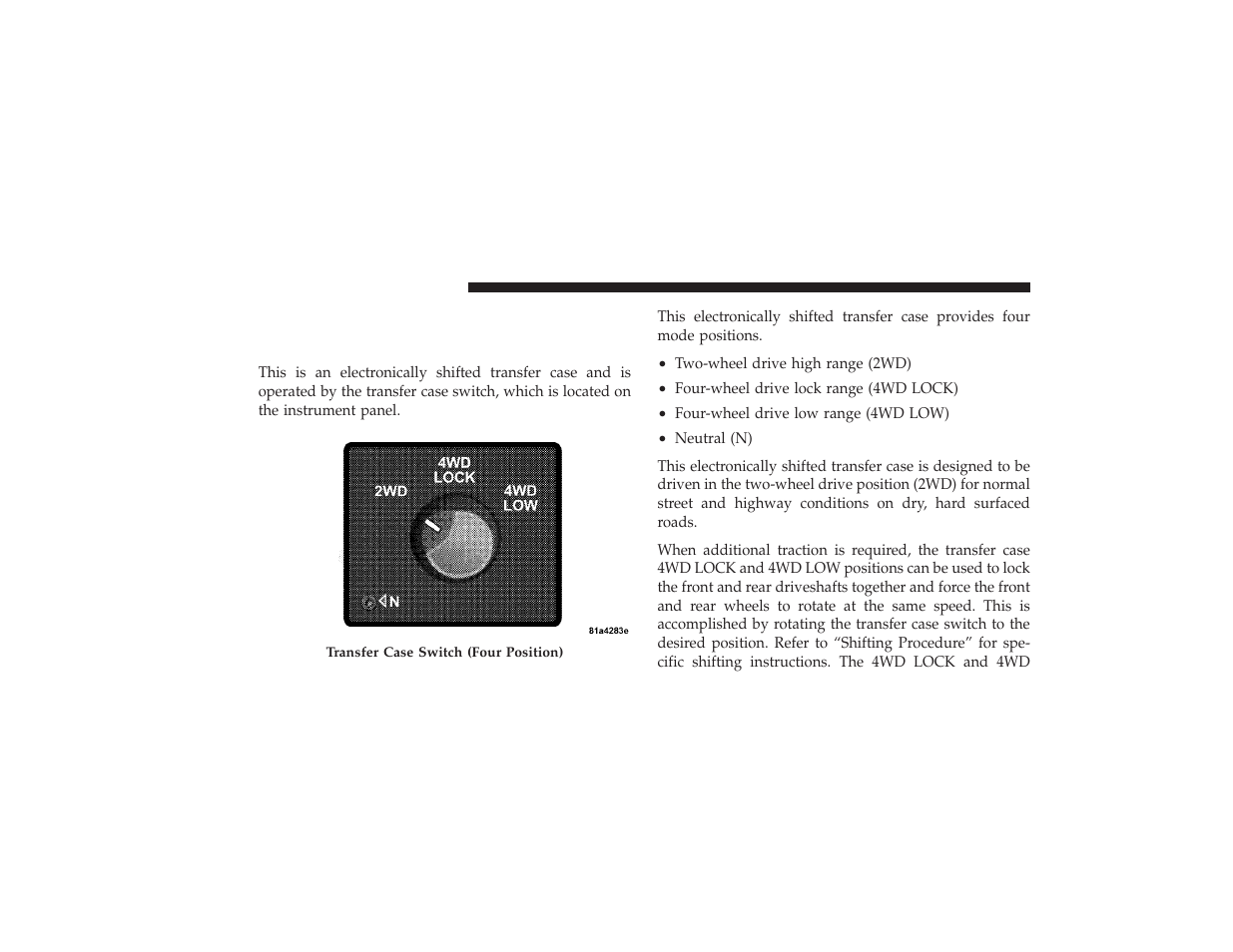 Electronically shifted transfer case | Ram Trucks 2009 3500 - Owner Manual User Manual | Page 274 / 532