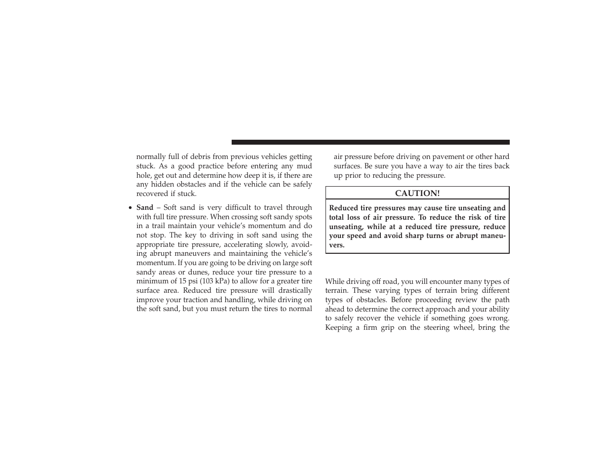 Crossing obstacles (rocks and other high points), Crossing obstacles (rocks and other high, Points) | Ram Trucks 2009 3500 - Owner Manual User Manual | Page 292 / 532