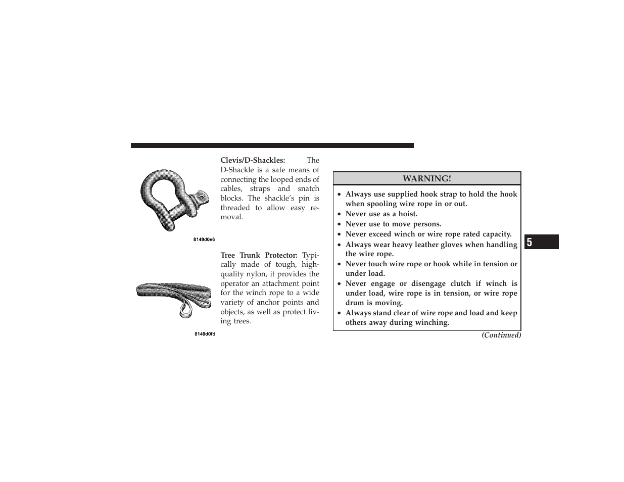 Operating your winch | Ram Trucks 2009 3500 - Owner Manual User Manual | Page 315 / 532