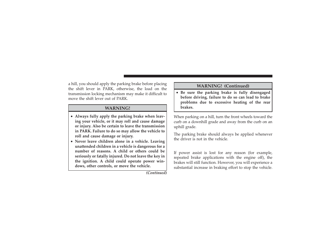 Brake system | Ram Trucks 2009 3500 - Owner Manual User Manual | Page 332 / 532