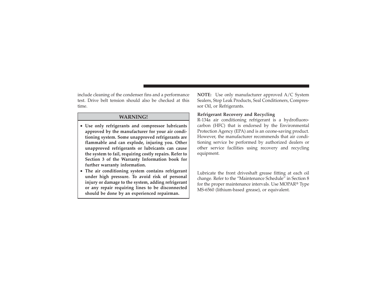 Front prop shaft lubrication — 2500/3500, 4x4) models | Ram Trucks 2009 3500 - Owner Manual User Manual | Page 438 / 532