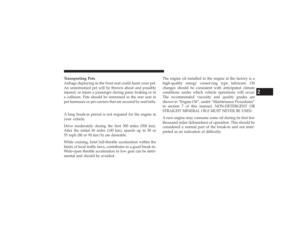 Engine break-in recommendations | Ram Trucks 2009 3500 - Owner Manual User Manual | Page 75 / 532