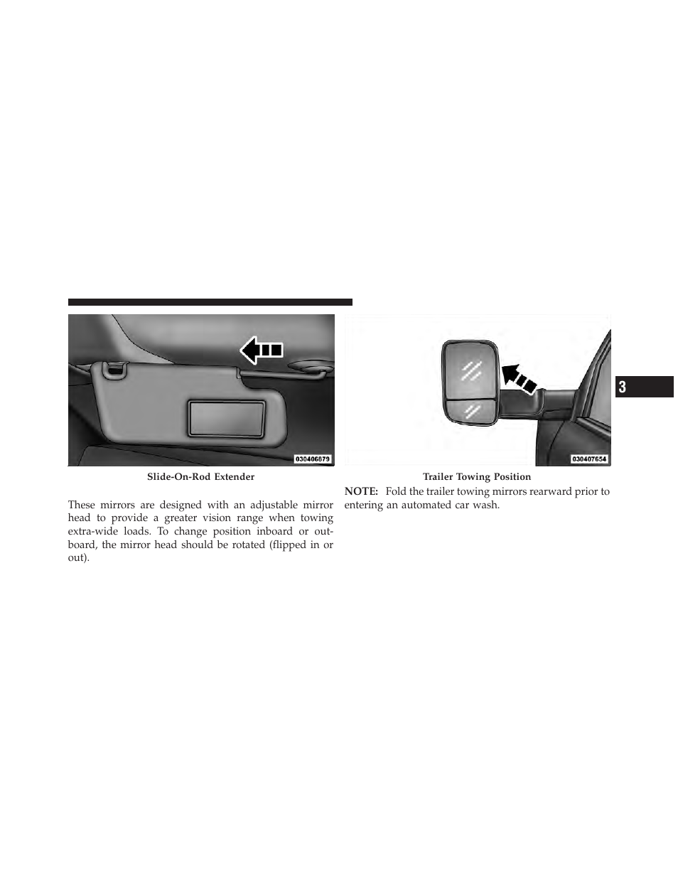 Trailer towing mirrors — if equipped | Ram Trucks 2010 3500 - Owner Manual User Manual | Page 101 / 616