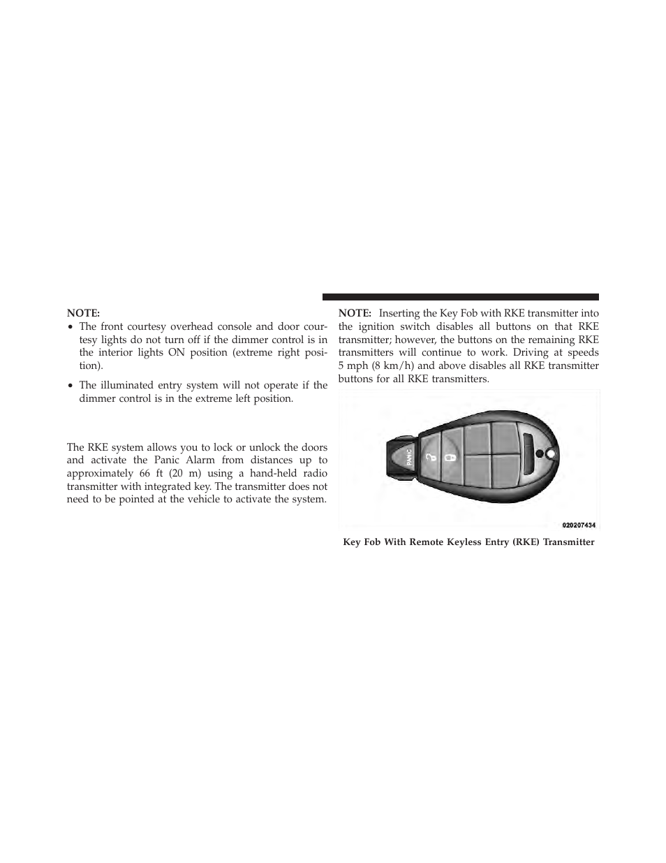 Remote keyless entry (rke) — if equipped | Ram Trucks 2010 3500 - Owner Manual User Manual | Page 22 / 616