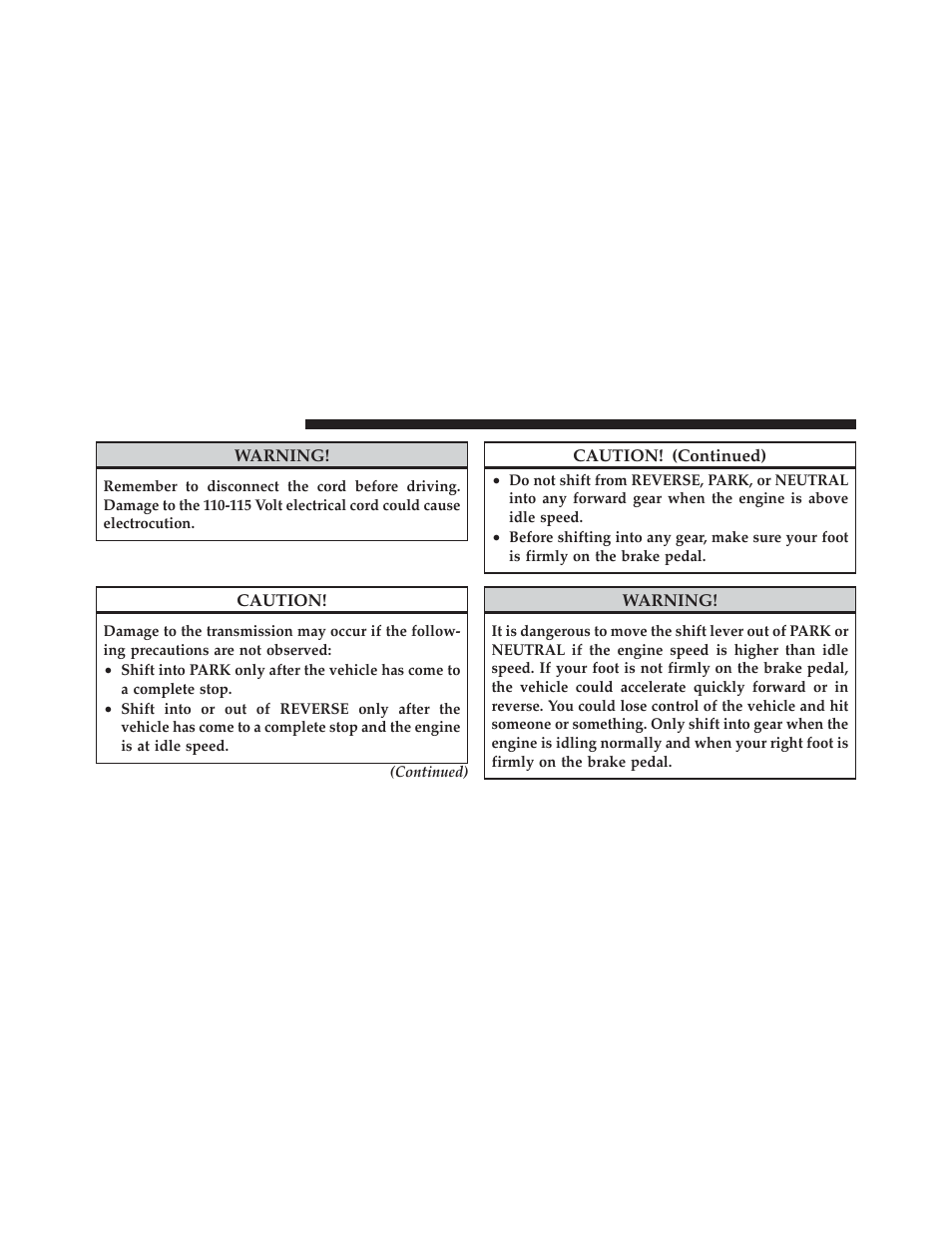 Automatic transmission | Ram Trucks 2010 3500 - Owner Manual User Manual | Page 304 / 616