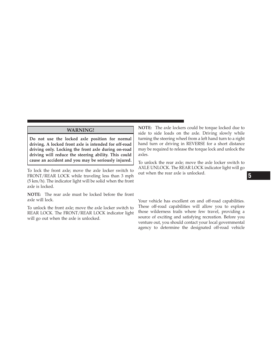 Safe off-road driving — power wagon only, Off-road driving tips and vehicle characteristics, Safe off-road driving | Power wagon only, Off-road driving tips and vehicle, Characteristics | Ram Trucks 2010 3500 - Owner Manual User Manual | Page 339 / 616