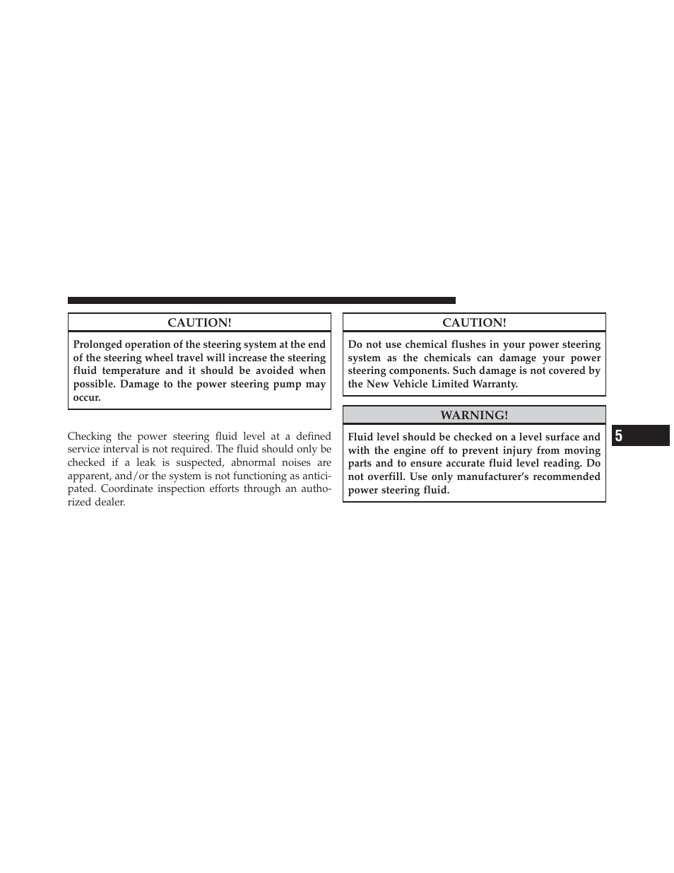 Power steering fluid check | Ram Trucks 2010 3500 - Owner Manual User Manual | Page 383 / 616