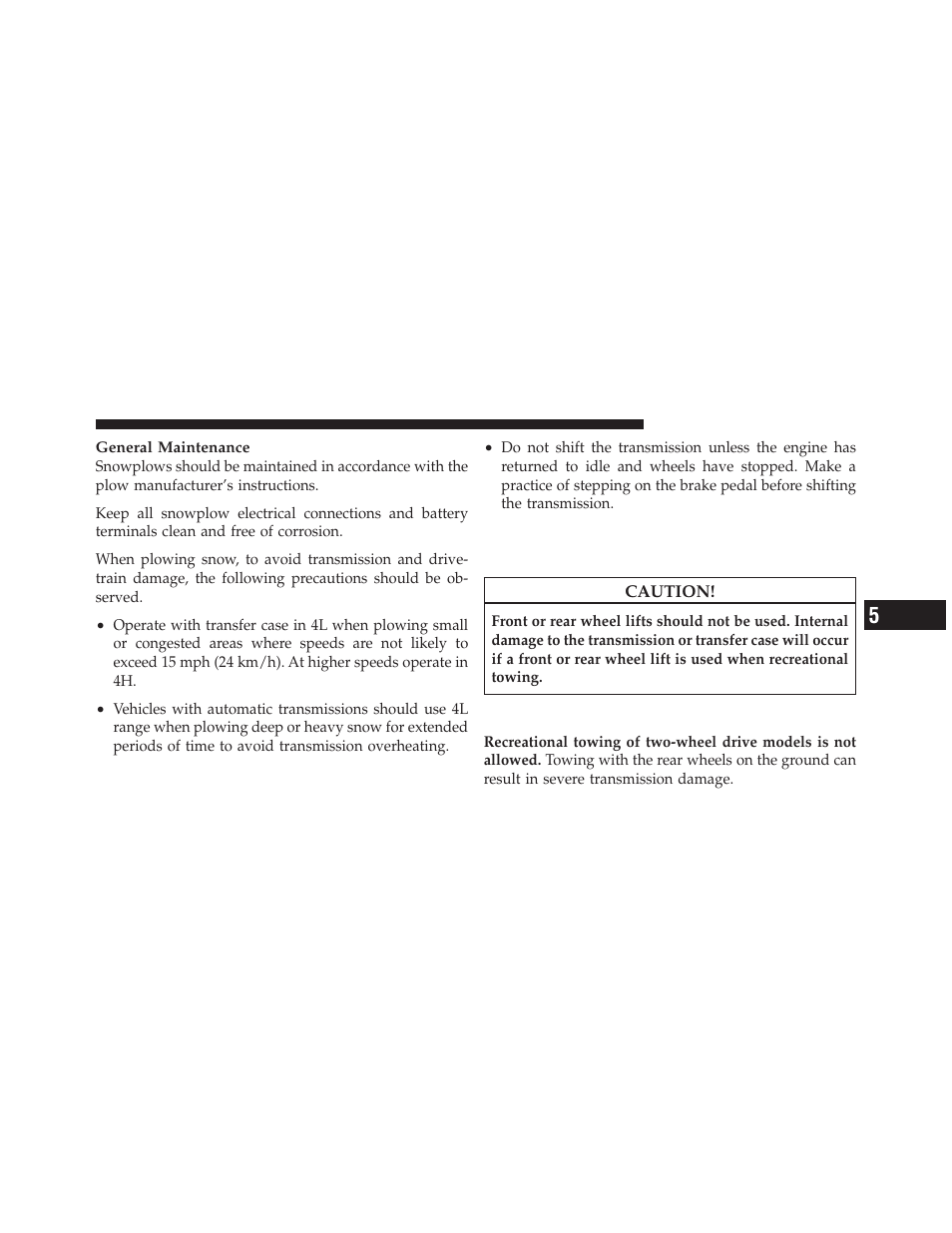 Recreational towing (behind motorhome, etc.), Recreational towing – two-wheel drive models, Recreational towing | Behind motorhome, etc.), Recreational towing – two-wheel drive, Models | Ram Trucks 2010 3500 - Owner Manual User Manual | Page 467 / 616