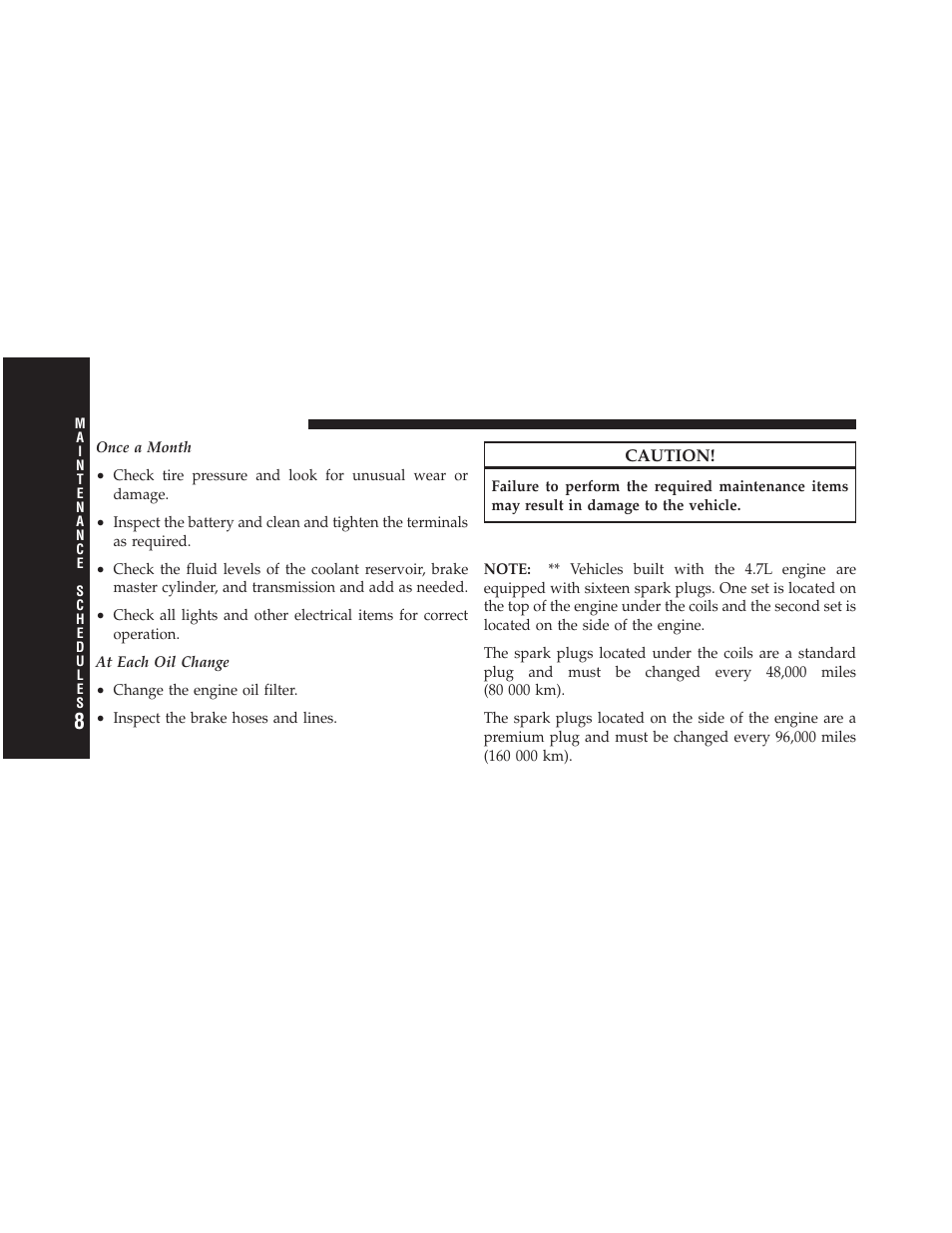 Required maintenance intervals | Ram Trucks 2010 3500 - Owner Manual User Manual | Page 568 / 616