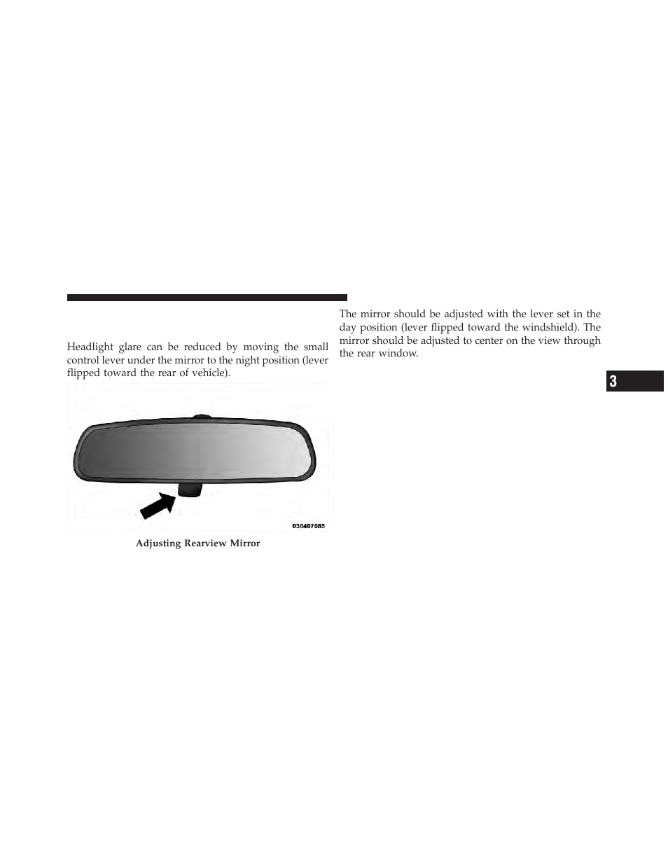 Mirrors, Inside day/night mirror | Ram Trucks 2010 3500 - Owner Manual User Manual | Page 95 / 616