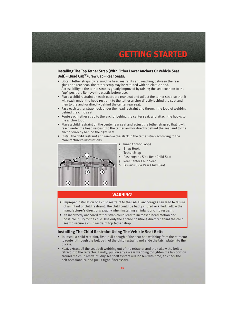 Getting started | Ram Trucks 2010 3500 - User Guide User Manual | Page 13 / 96