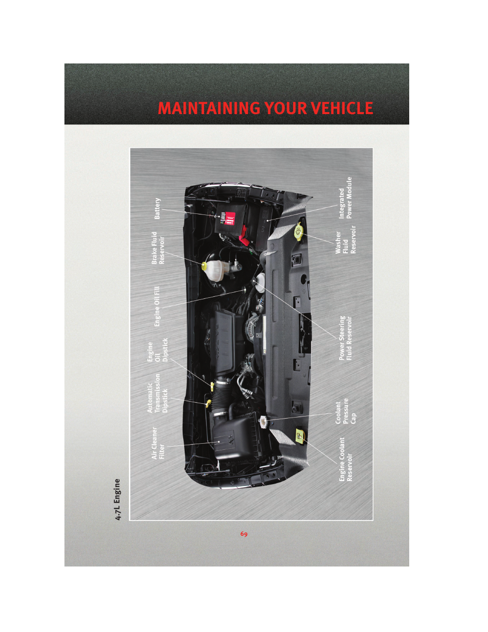 7l engine, Maintaining your vehicle | Ram Trucks 2010 3500 - User Guide User Manual | Page 71 / 96