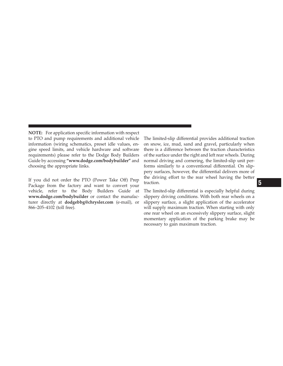 Power take off – aftermarket installation, Limited-slip differential | Ram Trucks 2010 Chassis Cab User Manual | Page 239 / 423