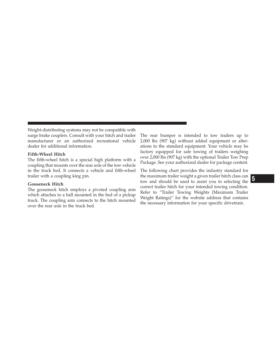 Trailer hitch classification | Ram Trucks 2010 Chassis Cab User Manual | Page 281 / 423