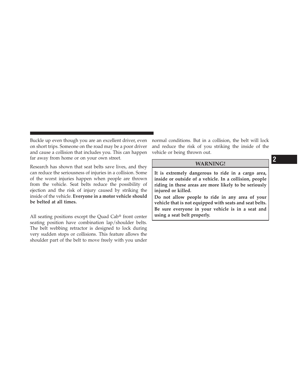 Lap/shoulder belts | Ram Trucks 2010 Chassis Cab User Manual | Page 35 / 423