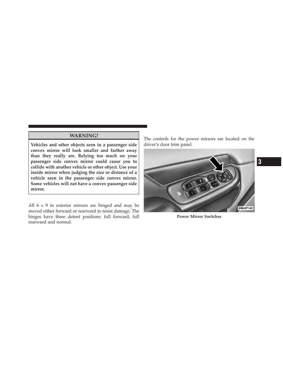 Outside mirrors folding feature, Power mirrors — if equipped | Ram Trucks 2010 Chassis Cab User Manual | Page 83 / 423