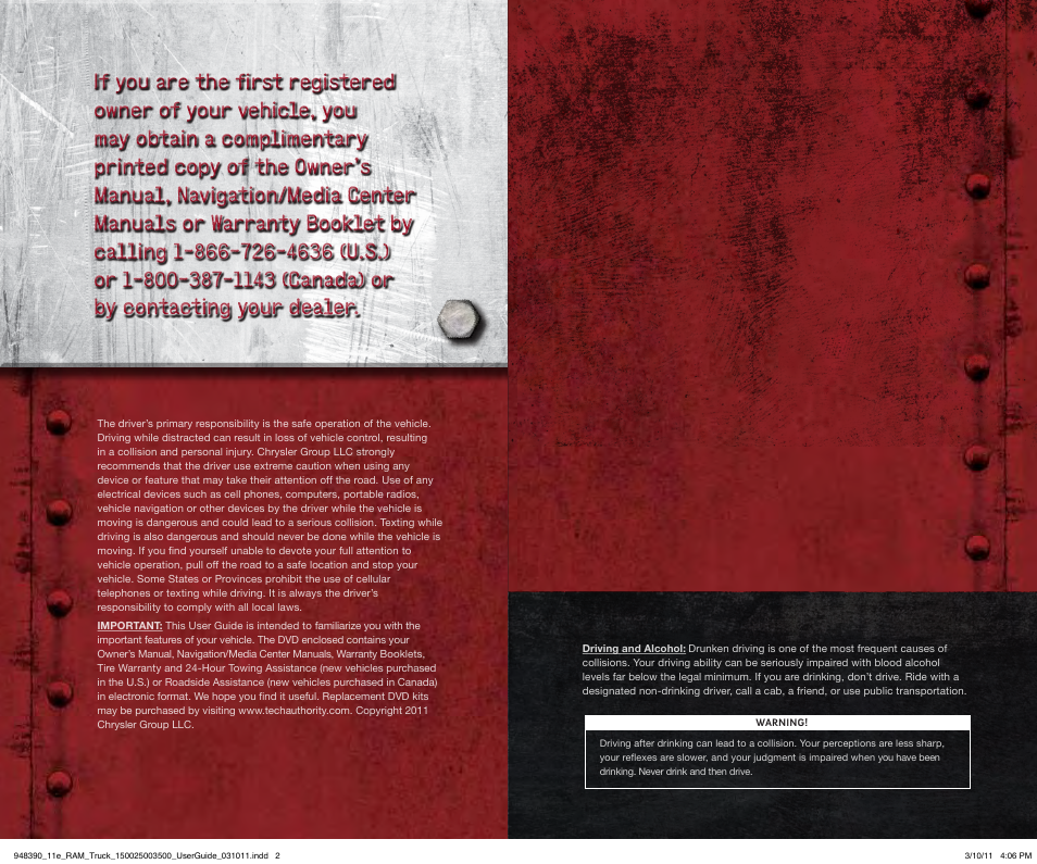 Ram Trucks 2011 3500 - User Guide User Manual | Page 115 / 116