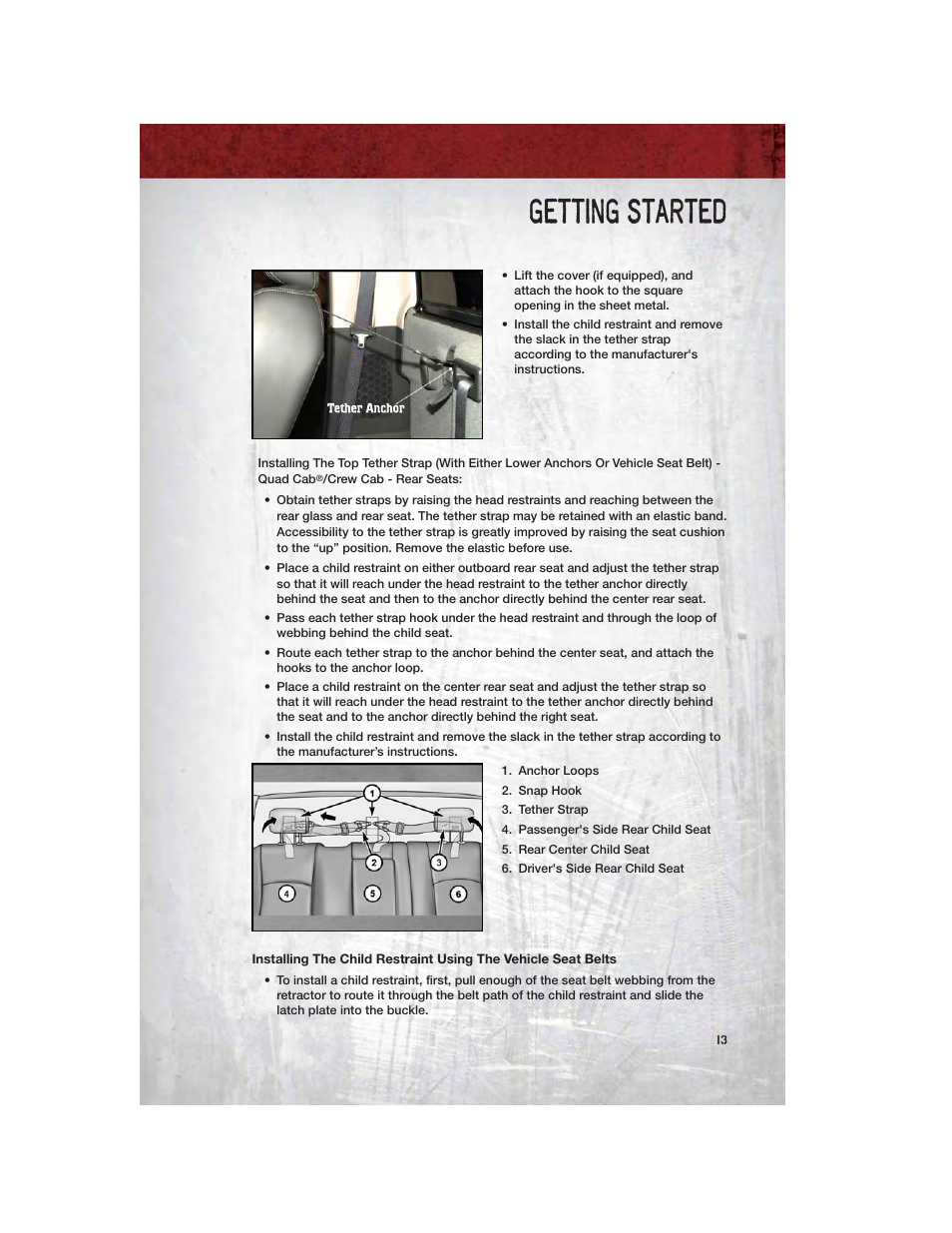Getting started | Ram Trucks 2011 3500 - User Guide User Manual | Page 15 / 116