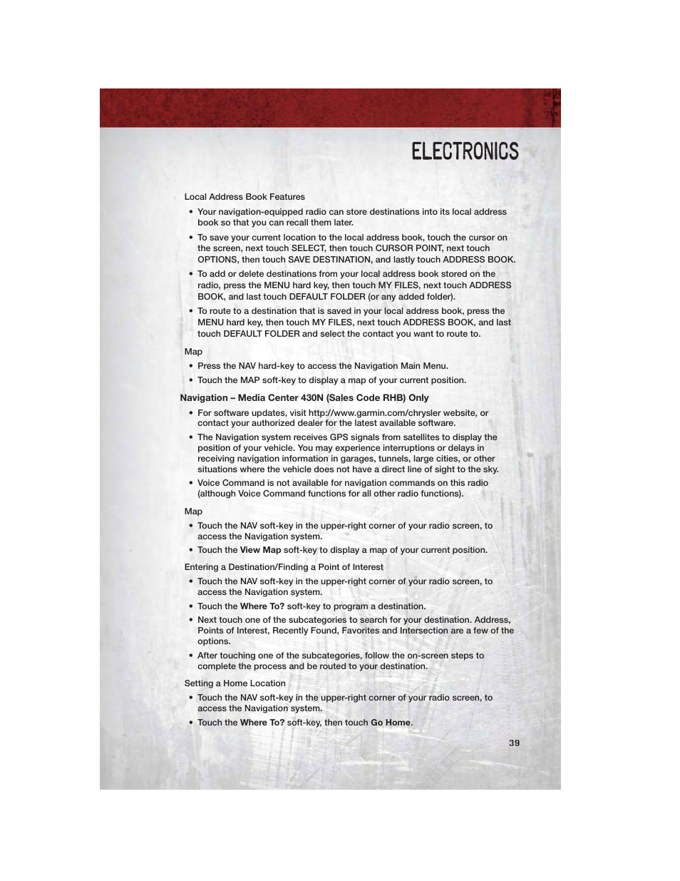 Electronics | Ram Trucks 2011 3500 - User Guide User Manual | Page 41 / 116