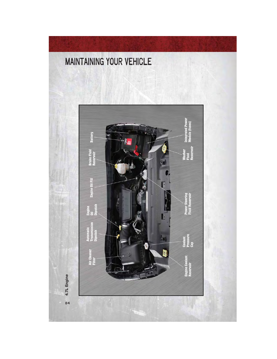 7l engine, Maintaining your vehicle | Ram Trucks 2011 3500 - User Guide User Manual | Page 86 / 116