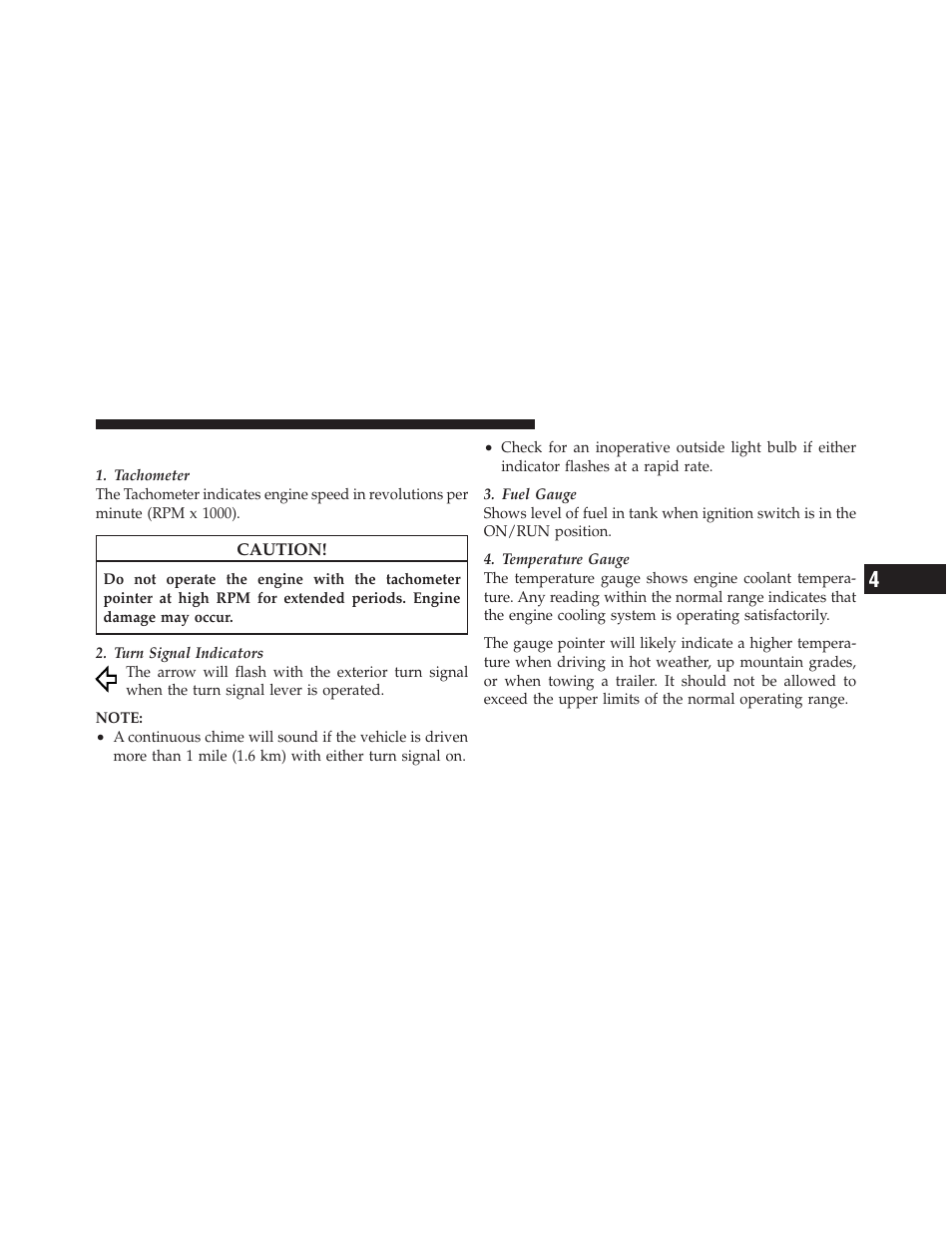 Instrument cluster descriptions | Ram Trucks 2011 Chassis Cab - Owner Manual User Manual | Page 189 / 494