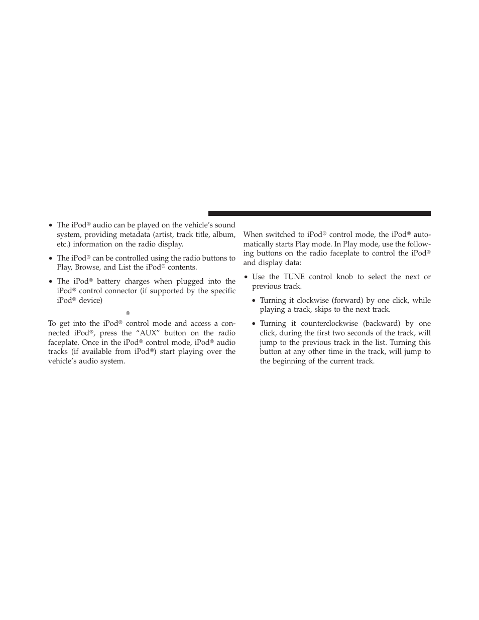 Controlling the ipodĥ using radio buttons, Play mode, Controlling the ipod௡ using radio | Buttons | Ram Trucks 2011 Chassis Cab - Owner Manual User Manual | Page 248 / 494