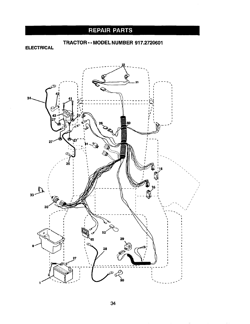 Repair parts | Craftsman 917.2720601 User Manual | Page 34 / 60