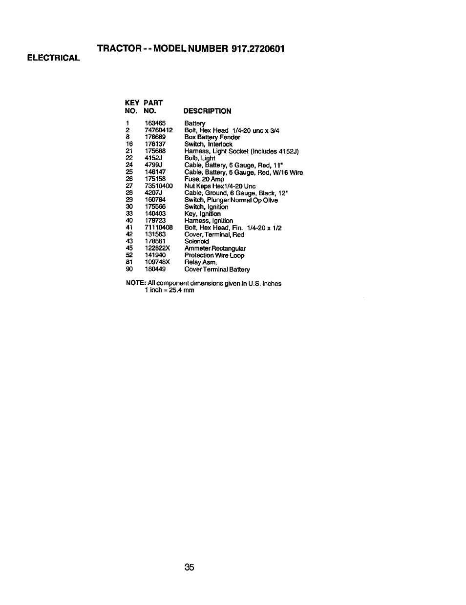 Electrical | Craftsman 917.2720601 User Manual | Page 35 / 60