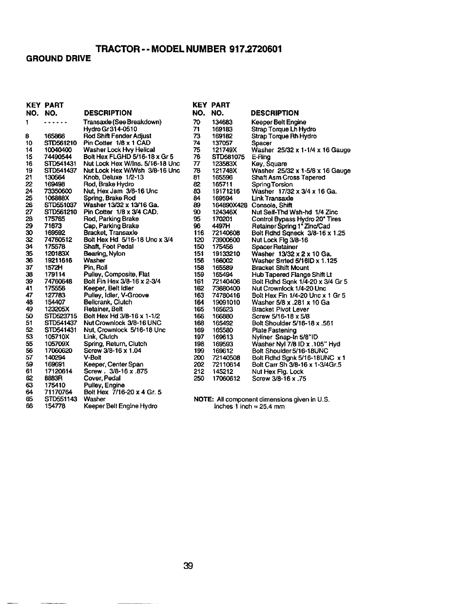 Ground drive | Craftsman 917.2720601 User Manual | Page 39 / 60
