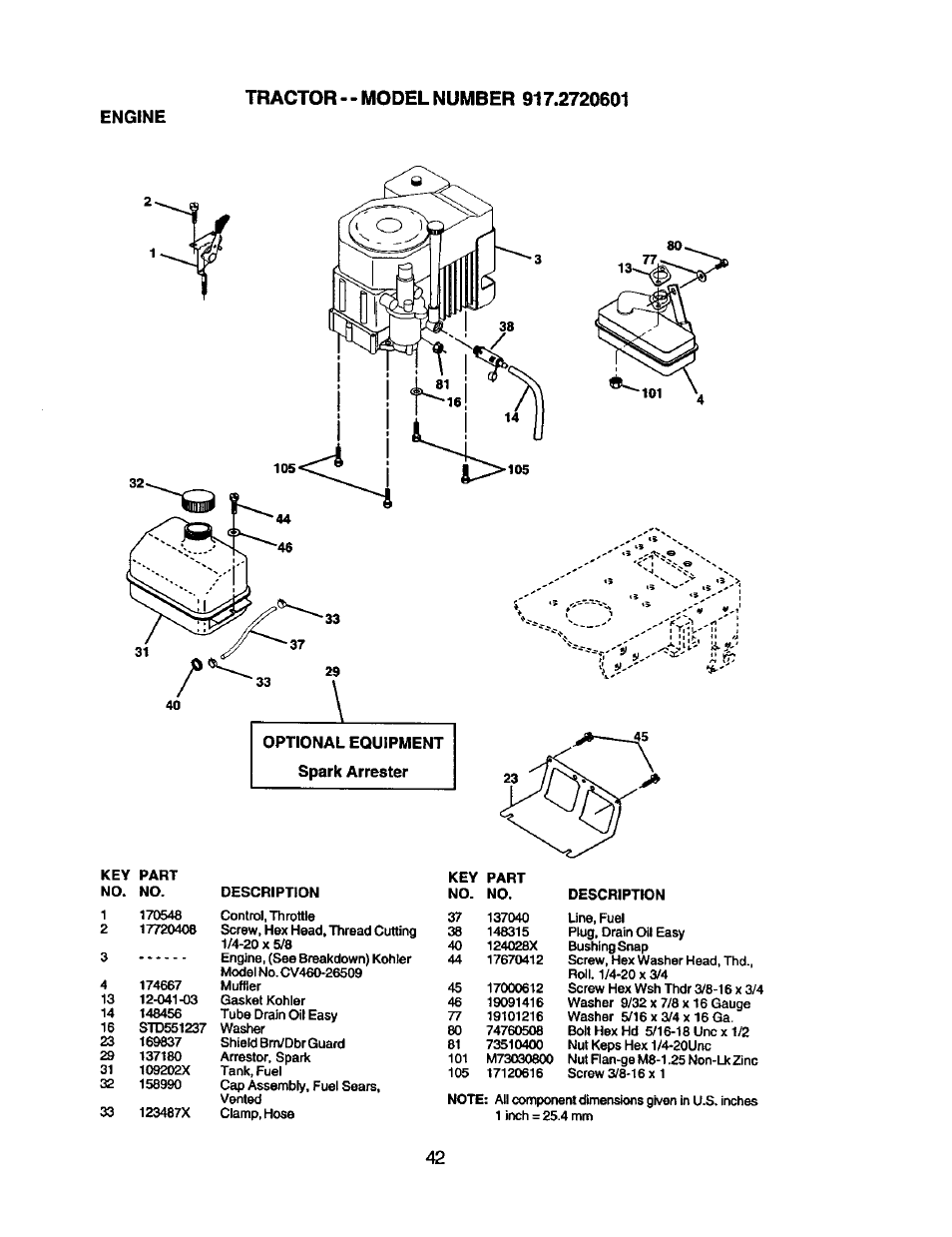 Engine | Craftsman 917.2720601 User Manual | Page 42 / 60