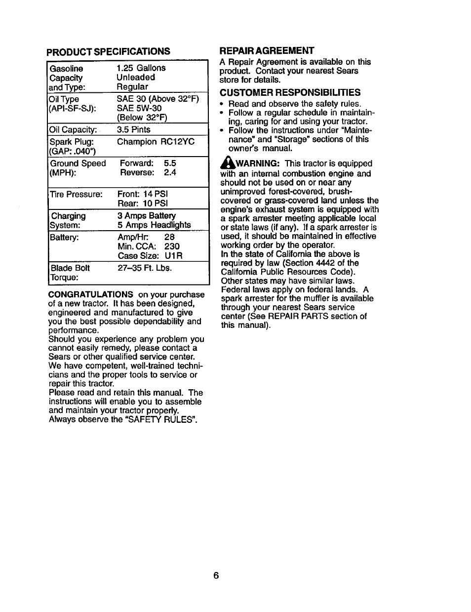 Craftsman 917.2720601 User Manual | Page 6 / 60