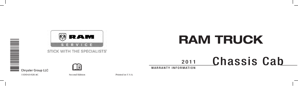 Ram Trucks 2011 Chassis Cab - Warranty Manual User Manual | 44 pages