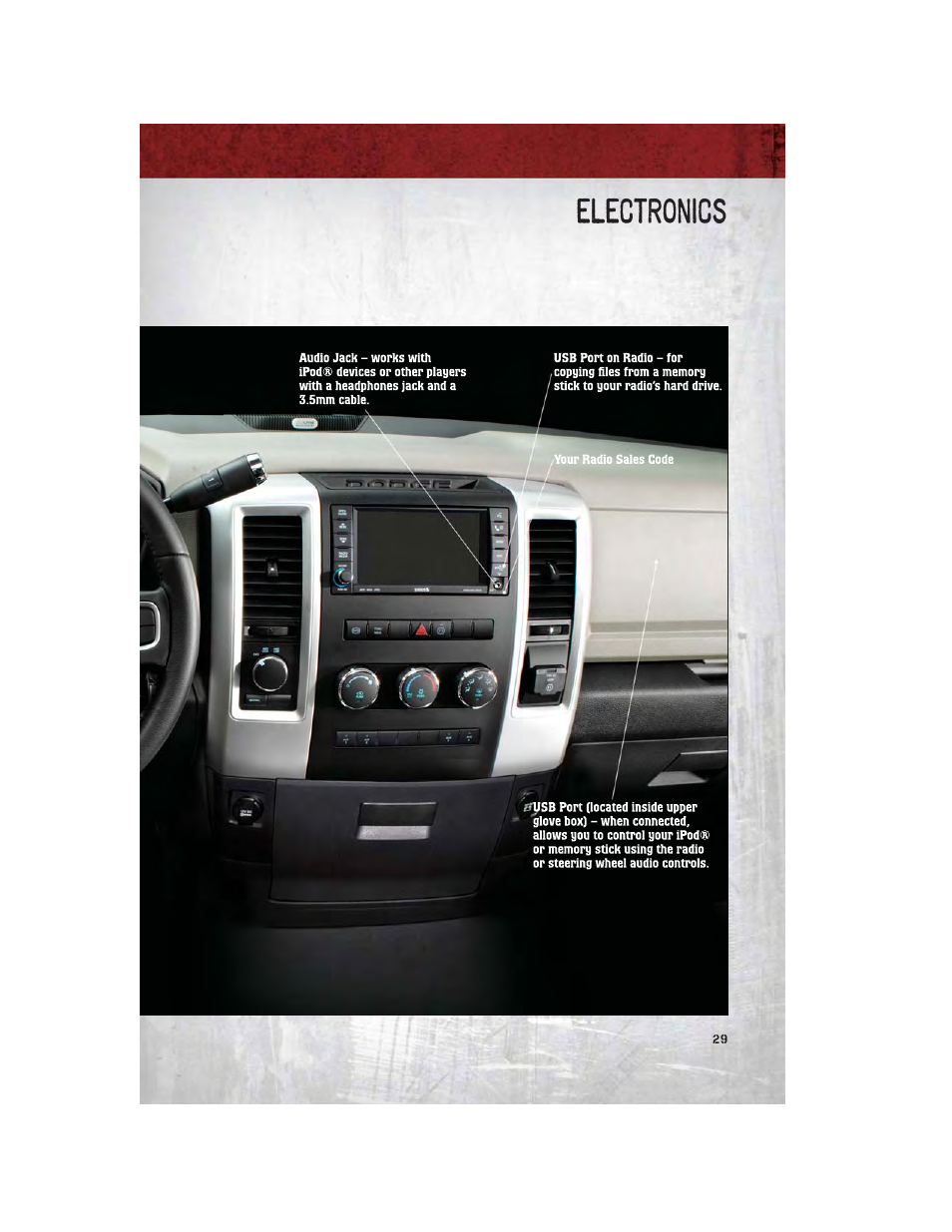 Electronics | Ram Trucks 2011 Chassis Cab - User Guide User Manual | Page 31 / 92