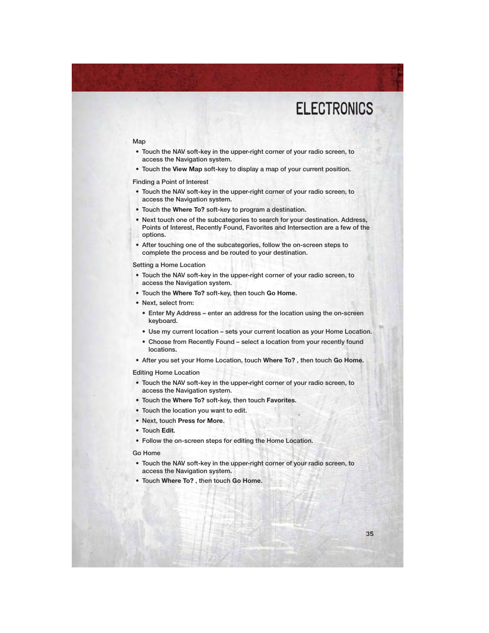 Electronics | Ram Trucks 2011 Chassis Cab - User Guide User Manual | Page 37 / 92